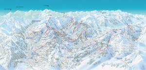 Mapy sjezdovek v Évasion Mont-Blanc (Francie)