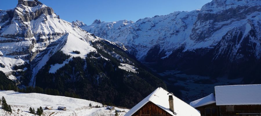 Winter Mountain World Alp Panorama